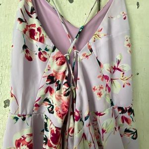 Floral Romper with Lace back